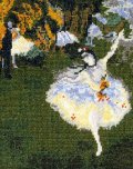 [5852] オリムパス クロスステッチキット　アートギャラリー　「舞台の踊り子」ドガ作