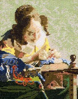 画像1: [5854] オリムパス クロスステッチキット　アートギャラリー　「レースを編む女」フェルメール作