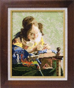 画像2: [5854] オリムパス クロスステッチキット　アートギャラリー　「レースを編む女」フェルメール作