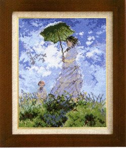 画像2: [5861] オリムパス クロスステッチキット　アートギャラリー　「日傘をさす女」モネ作