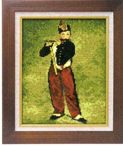 画像2: [5858] オリムパス クロスステッチキット　アートギャラリー　「笛を吹く少年」マネ作
