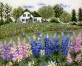 [5871] オリムパス　クロスステッチキット　オノエ・メグミの物語からの花咲く風景〜ルピナスの花咲くアンの家〜