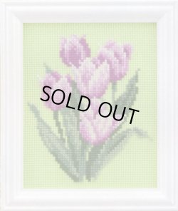 画像1: [7200] ルシアン コスモ 四季折々の花だより クロスステッチキット -3月チューリップ-