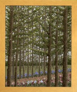 画像1: [7278] オリムパス　クロス・ステッチ刺しゅうキット　オノエ・メグミ刺しゅうキットシリーズ　木々の彩り　カラマツ林の小道