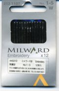 [8030] MILWARD エンブロイダリー針 No.1-5　12本入