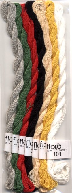 画像1: [8270] 【Kitooka C7 クリスマス2018 チャート使用色】fru zippe flora cotton 7束セット※糸のみ