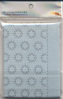 画像2: [8384] オリムパス　刺し子花ふきん 一目刺し -こんぺいとう- 浅葱