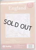 [9180] Tulip 花ふきん　SASHIKO WORLD  England -バラに囲まれたティータイム-