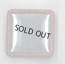 画像1: [6555] オリジナル木製ブローチ台【四角】 茶　【在庫限り】