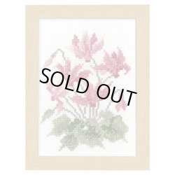 画像1: [9906] オリムパスクロスステッチキット　12ヶ月の花フレーム　11月 シクラメン