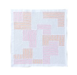 画像3: [10040] オリムパス 花ふきんキット Sashiko Textile lab -Block-(白)