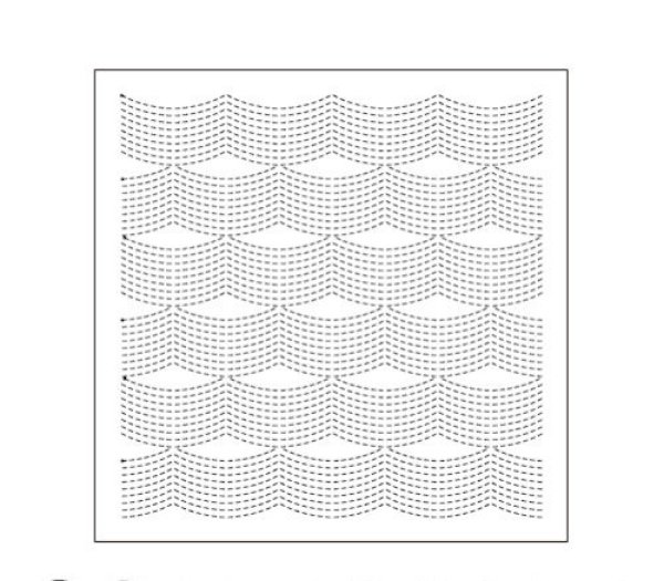 画像1: [10045] オリムパス刺し子 花ふきん Sashiko Textile lab - Flow- (白) (1)