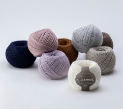 画像3: [10058] オリムパス SILK＆WOOL 50g 玉巻 各色