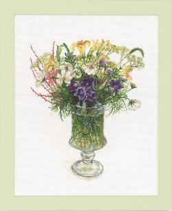 画像3: [10237] COSMO クロスステッチキット Stitching with Fujico collection -ゆうすげ-
