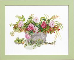 画像3: [10236] COSMO クロスステッチキット Stitching with Fujico collection -秋の庭から-