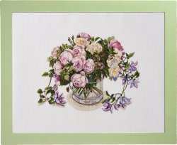 画像3: [10240] COSMO クロスステッチキット Stitching with Fujico collection -フレンチローズ-