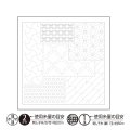 [10442] オリムパス刺し子 花ふきん  - 千代紙 Chiyogami- (白)