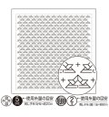 [9122] オリムパス刺し子 花ふきん 一目刺し  -兜- (白)