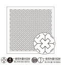 [9108] オリムパス刺し子 花ふきん 一目刺し -クロスつなぎ-