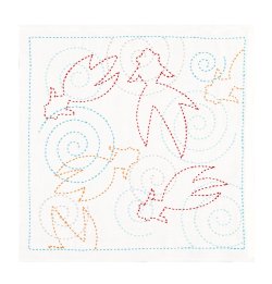 画像4: [10452] オリムパス 刺し子花ふきんキット 納涼きんぎょ（白）