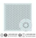 [8384] オリムパス　刺し子花ふきん 一目刺し -こんぺいとう- 浅葱