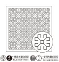 [9114] オリムパス刺し子 花ふきん 一目刺し -マーガレット-