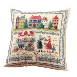 画像2: [7765] オリムパス オノエ・メグミ　刺しゅうキットシリーズ　タウン＆カントリーの素敵な風景　クッション「街の風景」