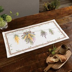 画像1: [10515] オノエ・メグミ　Mimosa　Collection　テーブルセンター　ミモザのスワッグブーケ