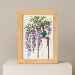 画像2: [10556] オリムパスクロスステッチキット　12ヶ月のＢＯＮＳＡＩ　「4月 藤」