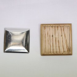 画像3: [10562] 新型オリジナル木製ブローチ台【四角】 木地色