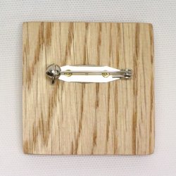 画像2: [10562] 新型オリジナル木製ブローチ台【四角】 木地色