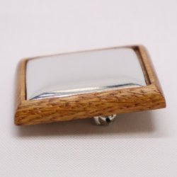 画像4: [10563] 新型オリジナル木製ブローチ台【四角】 淡い茶