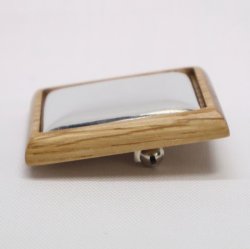 画像4: [10562] 新型オリジナル木製ブローチ台【四角】 木地色