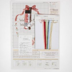 画像2: [5876] オリムパス　クロスステッチキット　ローズウェルカムボード　リボン＆ローズ