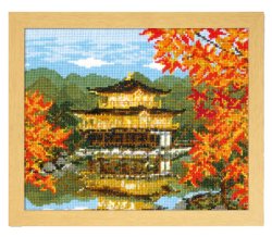 画像2: [5770] オリムパス　クロスステッチキット　四季を彩る　日本の名所　秋の金閣寺