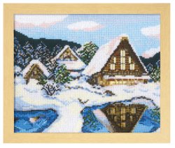 画像2: [5766] オリムパス　クロスステッチキット　四季を彩る　日本の名所　雪の白川郷