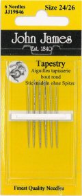 [8029] JOHN JAMES タペストリー針 Size:24/26(取り合わせ)　6本入