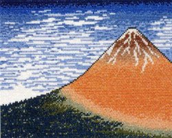 画像1: [4334] オリムパス　クロスステッチししゅうキット　北斎画　富嶽三十六景　凱風快晴