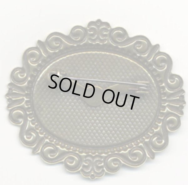 画像3: [5023] ブローチ台縁飾り【楕円中・横】AG（アンティーク ゴールド） (3)