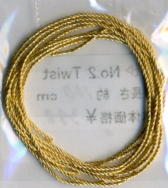 画像1: [6419] No.2　Twist　ゴールド　約100cm (1)