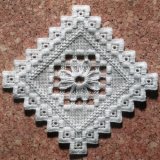 6920] ハーダンガー刺繍 コースター4枚セット 矢羽根モチーフ ※布の色