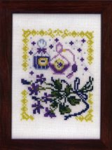 刺繍作品　額付き 楽天市場】近藤朱さんの刺繍額キット 文鳥とミモザ 白文鳥