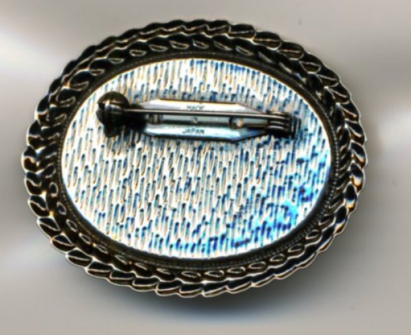 画像3: [7011] ブローチ台三つ編み縁飾り【楕円・横】AS（アンティーク シルバー） (3)