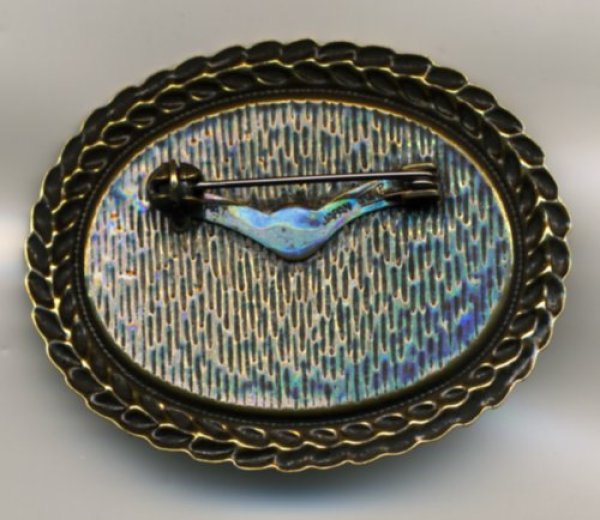 画像3: [7010] ブローチ台三つ編み縁飾り【楕円・横】AG（アンティーク ゴールド） (3)