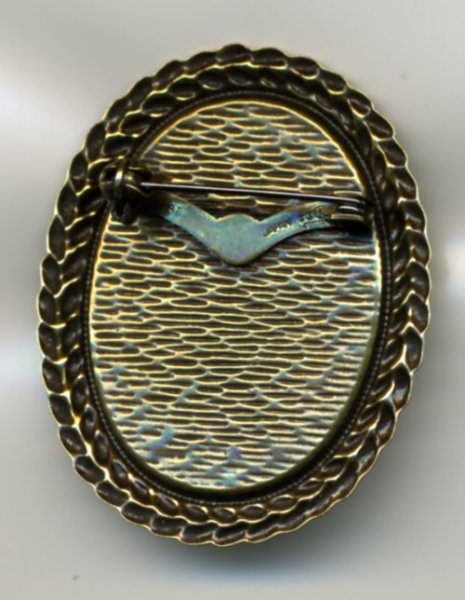 画像3: [7008] ブローチ台三つ編み縁飾り【楕円・縦】AG（アンティーク ゴールド） (3)