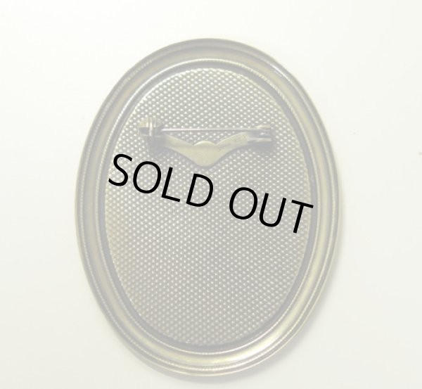 画像2: [8065] ブローチ台【だ円　縦】 AG（アンティークゴールド） (2)