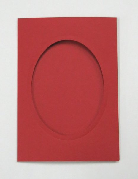 画像1: [8180] プレゼントカード　赤：楕円　2枚セット封筒付き (1)