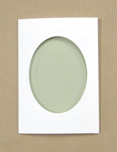 画像3: [8254] プレゼントカード　白：楕円　2枚セット封筒付き (3)