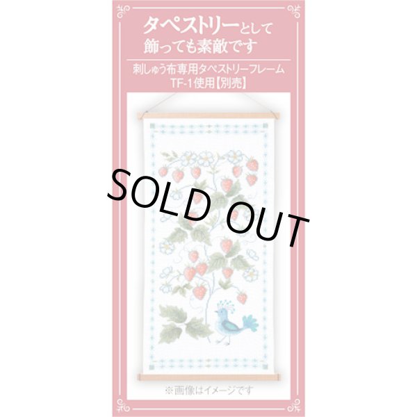 画像3: [9004] オリムパス　オノエ・メグミ刺しゅうキットシリーズ　花咲く庭の小さな物語　テーブルセンター　ワイルドストロベリーと鳥 (3)
