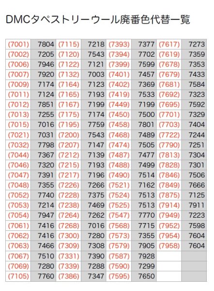 画像9: [9911] DMCタペストリーウール ※新色 色番号701-724 (9)